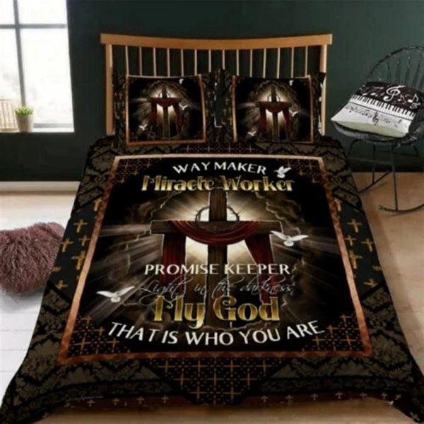Beautiful Jesus Cross Quilt Bedding Set – Christian Gift For Believers