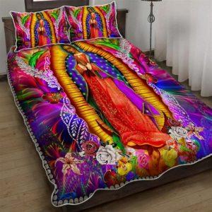 Beautiful Our Lady of Guadalupe Quilt Bedding…