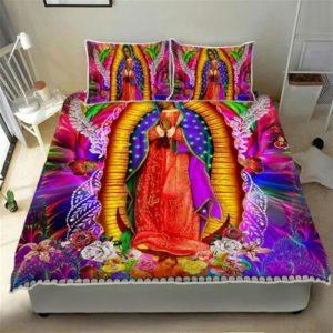 Beautiful Our Lady of Guadalupe Quilt Bedding Set Christian Gift For Believers 3 srq324.jpg