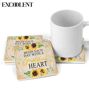 Begin Each Day With A Grateful Heart Sunflower Stone Coasters Coasters Gifts For Christian 2 jqnjkt.jpg