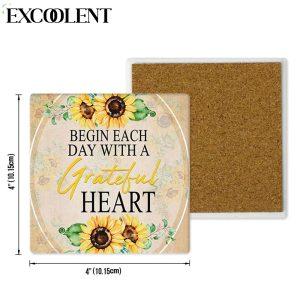 Begin Each Day With A Grateful Heart Sunflower Stone Coasters Coasters Gifts For Christian 4 fhhfi8.jpg