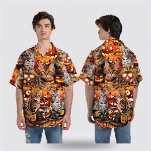 Bengal Cat Halloween Pattern Hawaiian Shirt Gift For Cat Lover 2 bmbohb.jpg
