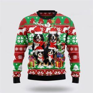 Bernese Mountain Dog Family Ugly Christmas Sweater…
