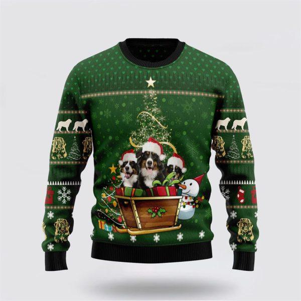 Bernese Mountain Dog Group Xmas Ugly Christmas Sweater – Dog Lover Christmas Sweater