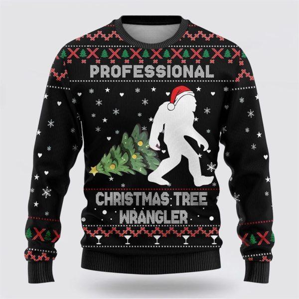 Bigfoot Christmas Tree Wrangler Ugly Christmas Sweater – Best Gift For Christmas