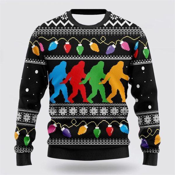 Bigfoot Color Party Ugly Christmas Sweater – Best Gift For Christmas