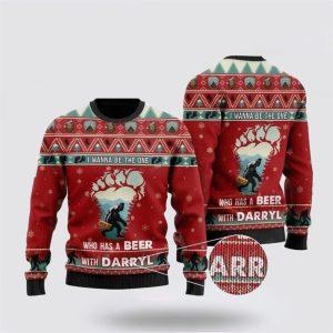 Bigfoot Darryl Ugly Christmas Sweater Be The…