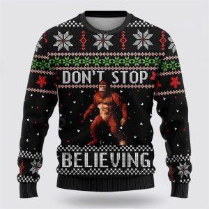 Bigfoot Don’t Stop Ugly Christmas Sweater –…