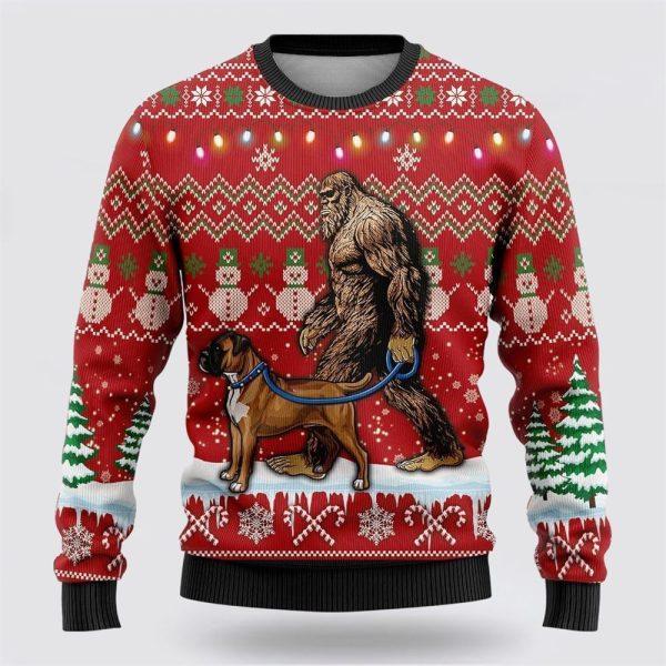Bigfoot Goes To Spend Christmas With Shletie Ugly Christmas Sweater – Best Gift For Christmas