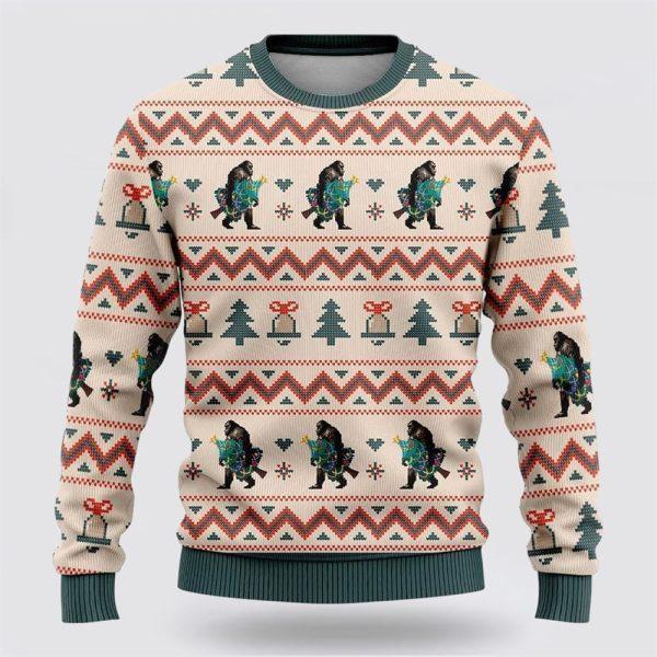 Bigfoot Ring Ring Christmas Ugly Christmas Sweater – Best Gift For Christmas