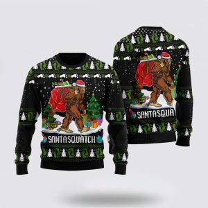 Bigfoot Santasquatch Ugly Christmas Sweater – Gifts…