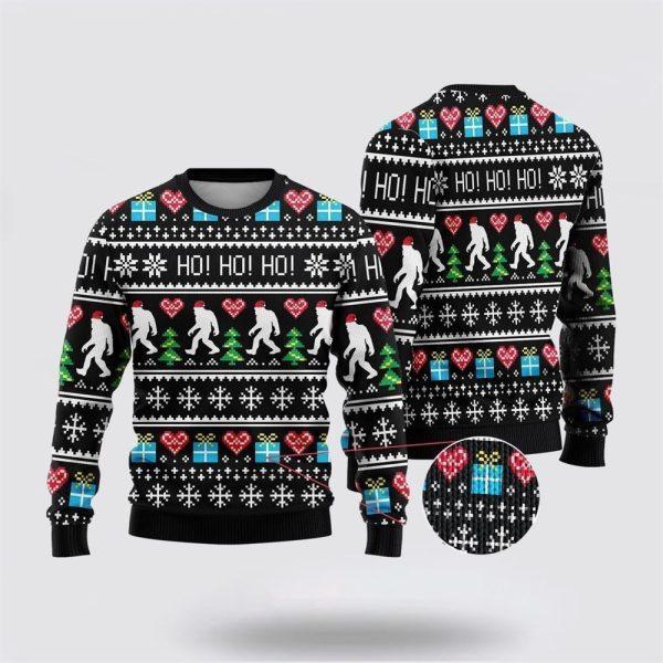 Bigfoot Secret Gift Ho Ho Ho Ugly Christmas Sweater – Best Gift For Christmas