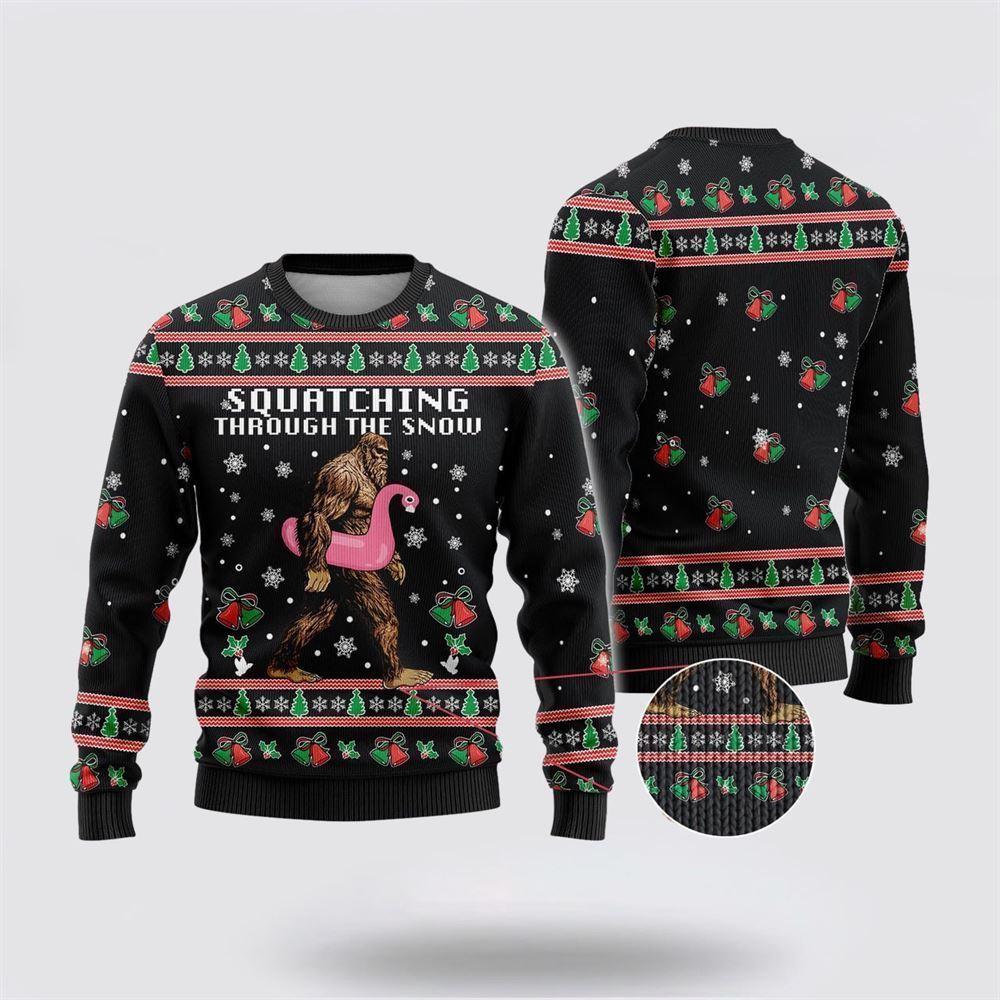 Bigfoot Snow Flamingo Ugly Chistmas Sweater – Best Gift For Christmas Bigfoot Snow Flamingo Ugly Chistmas Sweater – Best Gift For Christmas