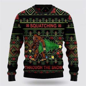 Bigfoot Snow Ugly Christmas Sweater – Best…