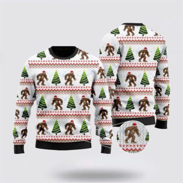 Bigfoot Ugly Christmas Sweater – Gifts For Bigfoot Believers