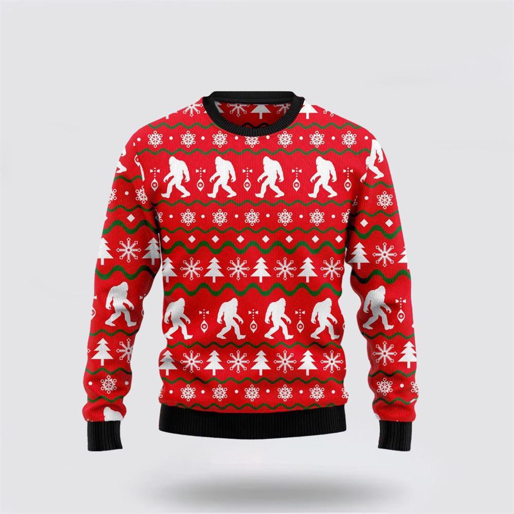 Bigfoot Ugly Christmas Sweater – Gifts For Bigfoot Lovers