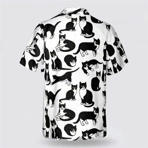 Black ANd White Cat Active Pattern Hawaiin Shirt Pet Lover Hawaiian Shirts 2 vsn1xo.jpg