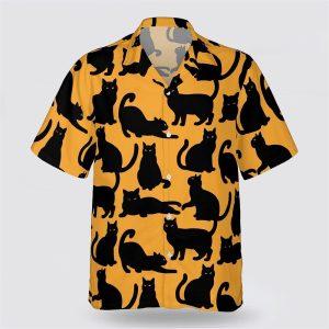 Black Cat Active On The Yellow Background Hawaiin Shirt Gifts For Pet Lover 1 woarai.jpg