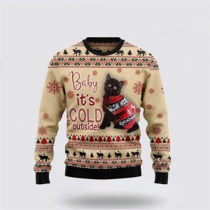 Black Cat Baby Ugly Christmas Sweater –…