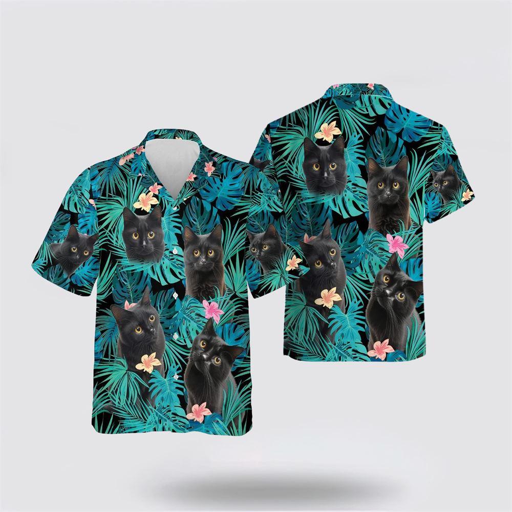 Black Cat Is So Cute With Yellow Eyes Hawaiin Shirt – Gifts For Pet Lover Black Cat Is So Cute With Yellow Eyes Hawaiin Shirt – Gifts For Pet Lover