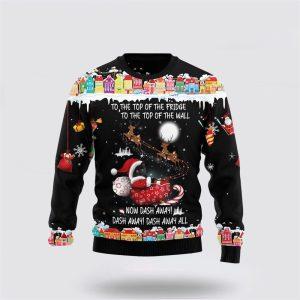 Black Cat Sleigh Christmas Ugly Christmas Sweater…