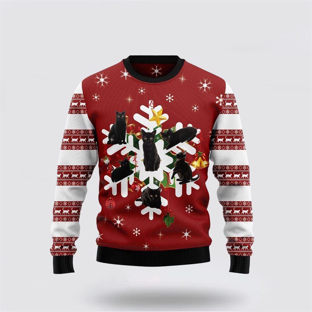 Black Cat Snowflake Ugly Christmas Sweater – Cat Lover Christmas Sweater Black Cat Snowflake Ugly Christmas Sweater – Cat Lover Christmas Sweater