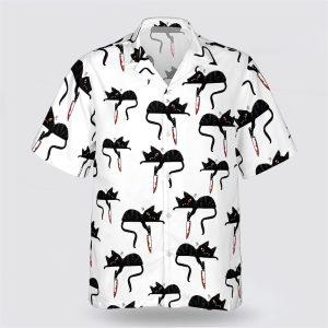 Black Cat With Knife Pattern Hawaiin Shirt Gifts For Pet Lover 1 xkglpc.jpg