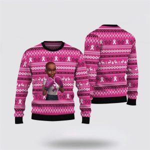 Black Queen Breast Cancer Awareness Christmas Ugly…