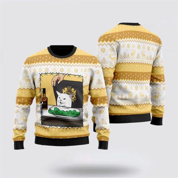 Black Velvet Whisky Cat Meme Christmas Ugly Sweater – Cat Lover Christmas Sweater