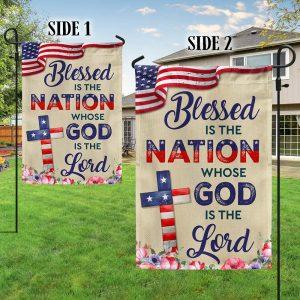 Blessed Is The Nation Whose God Is The Lord Patriotic American Flag 3