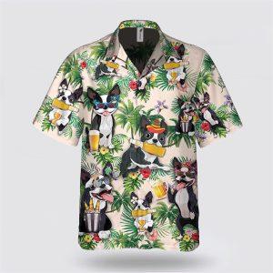 Boston Dog Flower With Beer Tropic Pattern Hawaiian Shirt Gift For Pet Lover 1 xlnza1.jpg