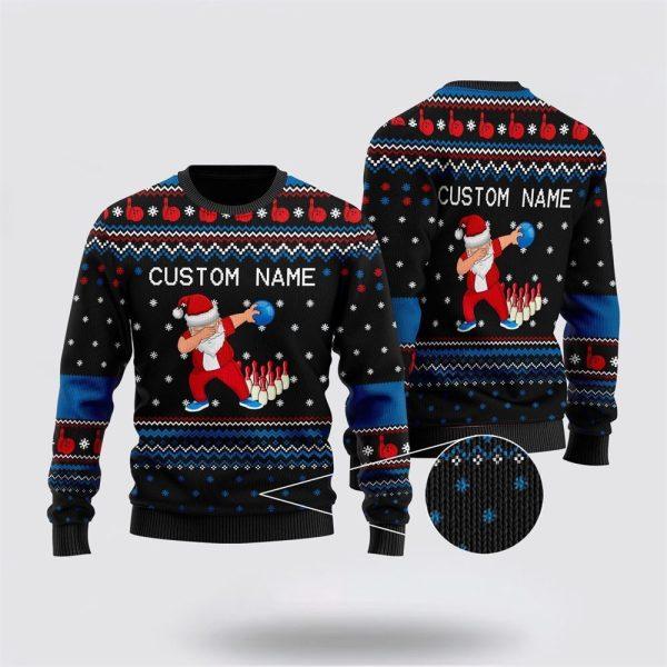 Bowling Image Cool Noel Pattern Ugly Christmas Sweater – Christmas Gift For Bowling Enthusiasts