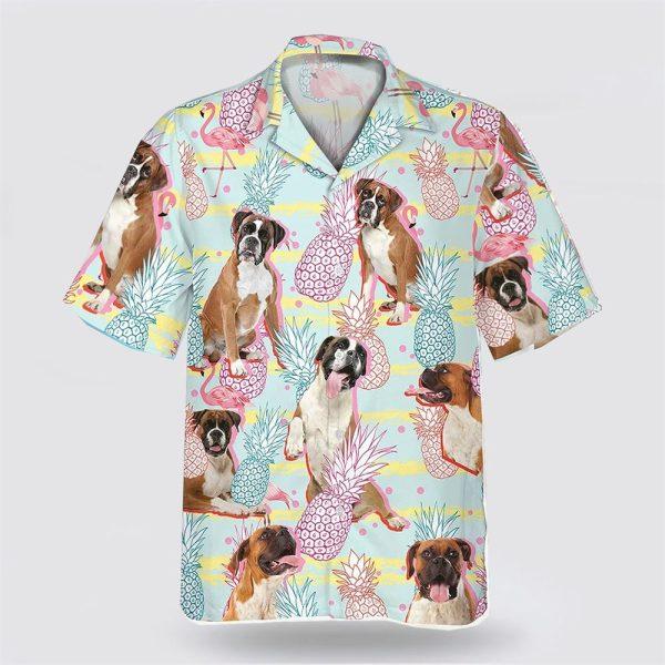 Boxer Pineapple Pattern Hawaiian Shirt – Gift For Dog Lover