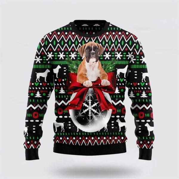 Boxer Xmas Ball Ugly Christmas Sweater – Pet Lover Christmas Sweater