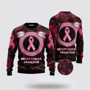Breast Cancer Awareness Ugly Christmas Sweater –…