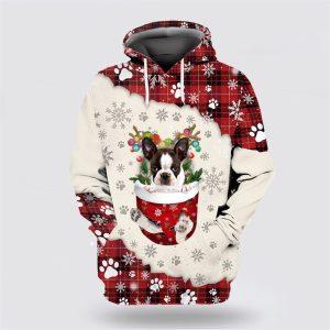 Brindle Boston Terrier In Snow Pocket Merry…