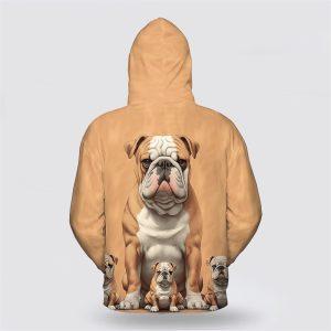 Brown Bulldog Dog Pattern All Over Print Hoodie Shirt Gift For Dog Lover 2 hbmyre.jpg