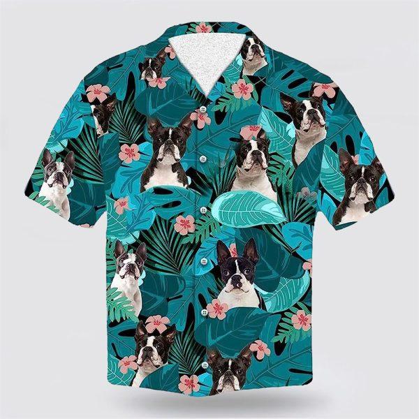 Bull Dog On The Green Tropic Background Hawaiian Shirt – Pet Lover Hawaiian Shirts