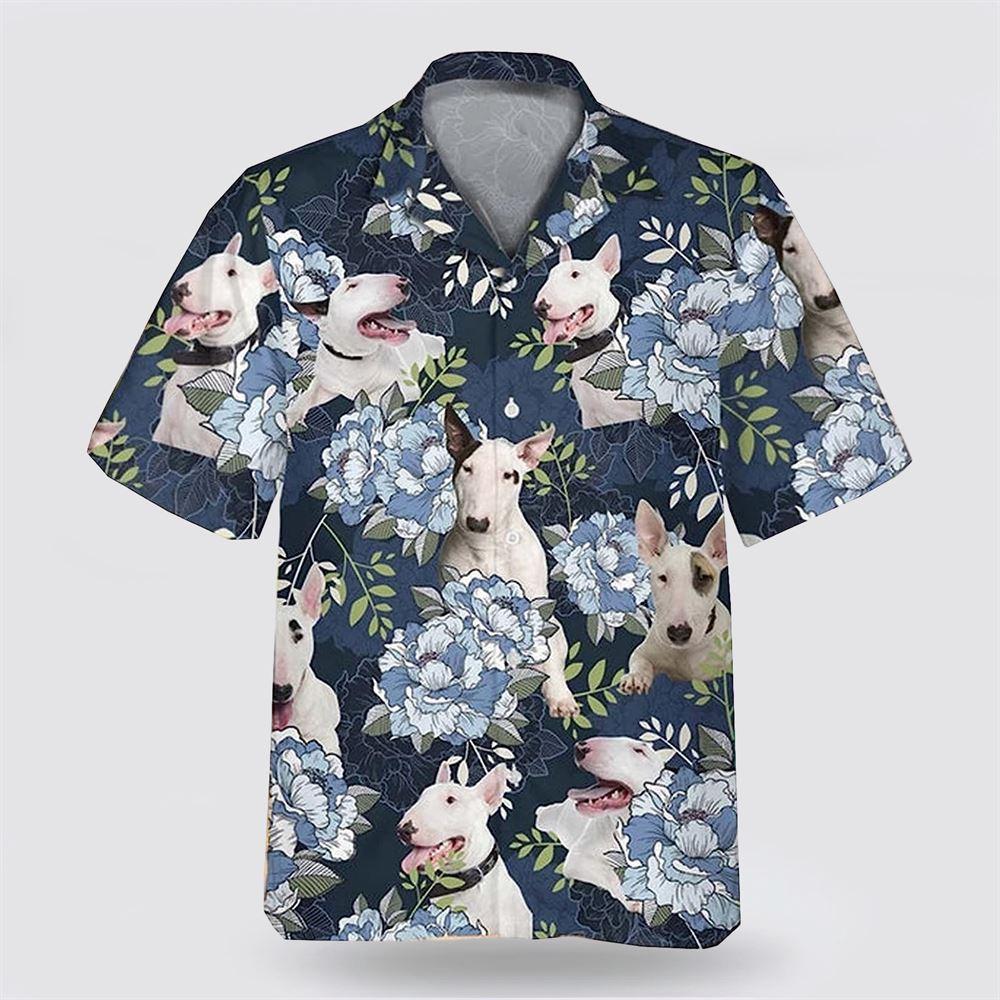 Bull Terrier On The Blue Flower Background Hawaiian Shirt – Pet Lover Hawaiian Shirts Bull Terrier On The Blue Flower Background Hawaiian Shirt – Pet Lover Hawaiian Shirts