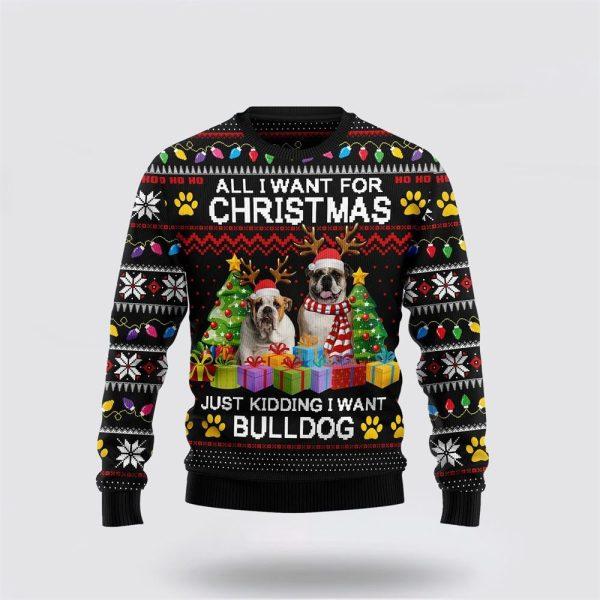 Bulldog Christmas Ugly Sweater – Pet Lover Christmas Sweater