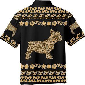 Bulldog Flower Pattern Hawaiin Shirt – Gift…
