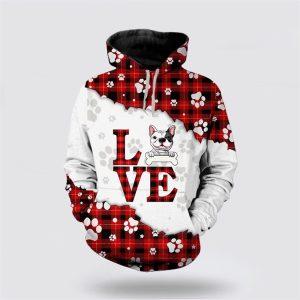 Bulldog Love Christmas Hoodie Dog Xmas Hoodie…