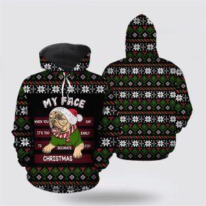 Bulldog My Face Christmas All Over Print…