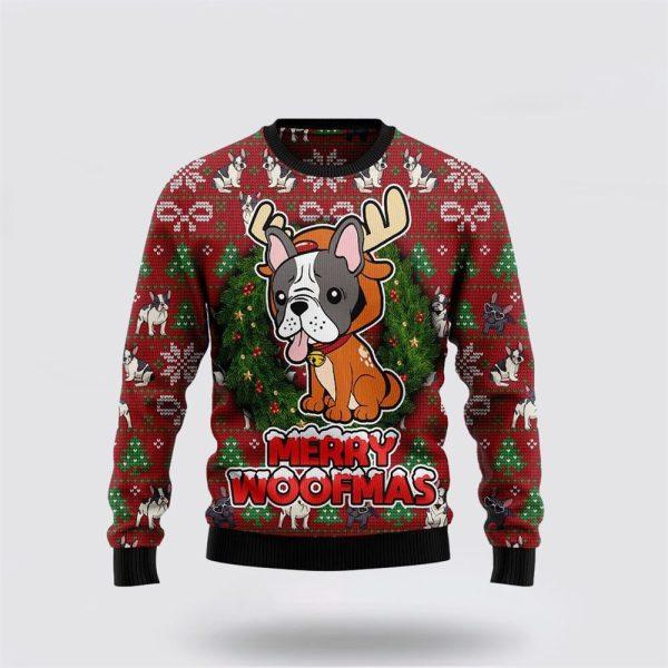 Bulldog Reindeer Ugly Christmas Sweater – Pet Lover Christmas Sweater