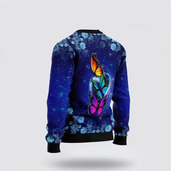 Butterfly Galaxy Ugly Christmas Sweater – Sweater Gifts For Pet Lover