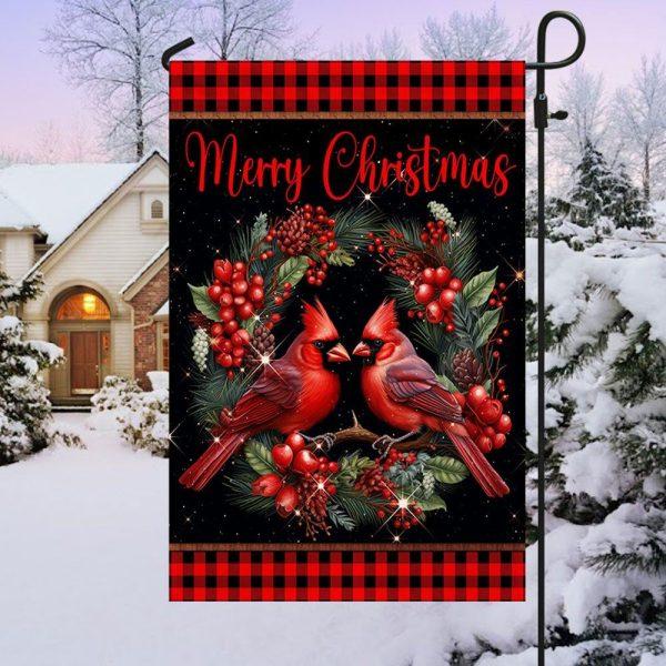 Cardinal Merry Christmas Flag – Christmas Flag Outdoor Decoration