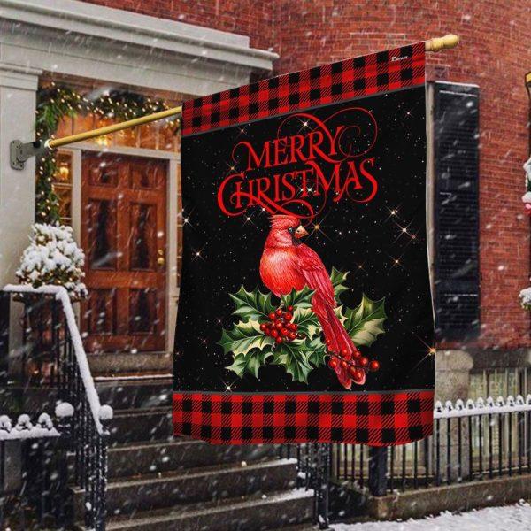 Cardinal Merry Christmas Flag – Christmas Outdoor Decoration