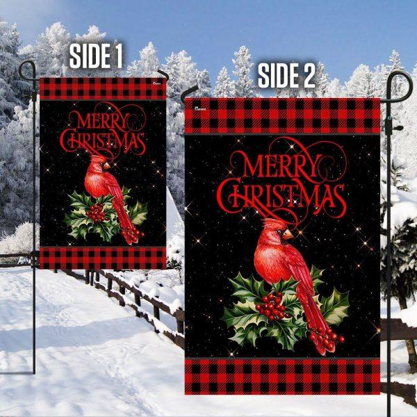Cardinal Merry Christmas Flag – Christmas Outdoor Decoration