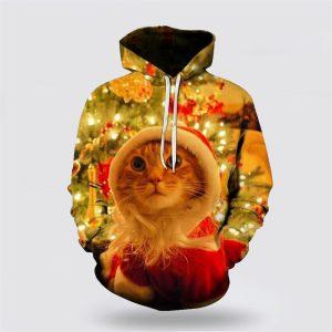 Cat Christmas 3D All Over Print Hoodie…