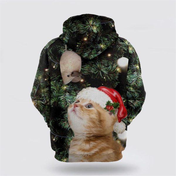 Cat Christmas All Over Print 3D Hoodie – Cat Lover Christmas Hoodie